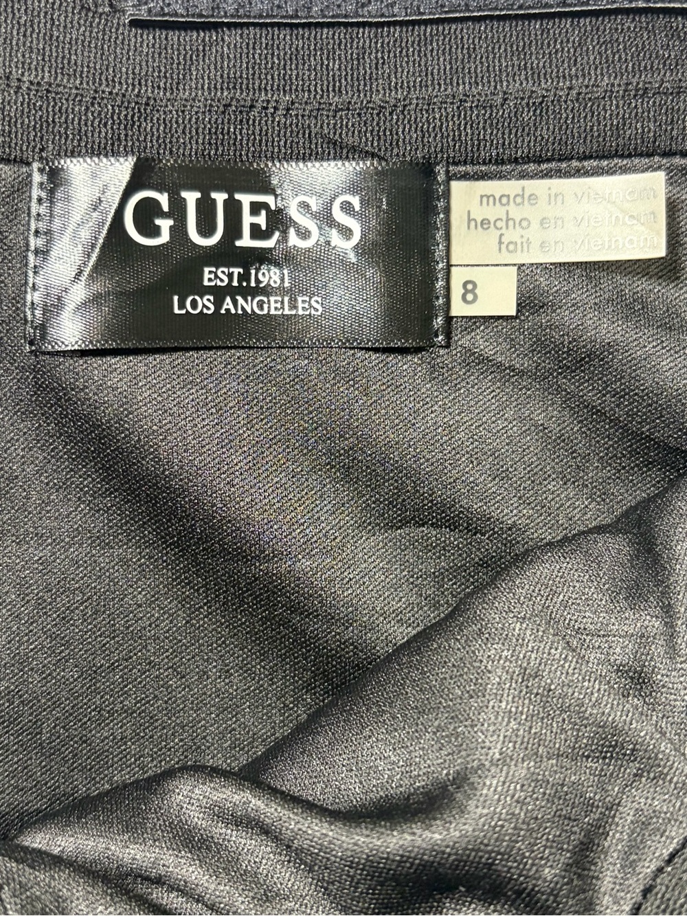 NWT Guess Strapless Black Pleated Fit-and-Flare Dress (8) - Picture 4 of 9